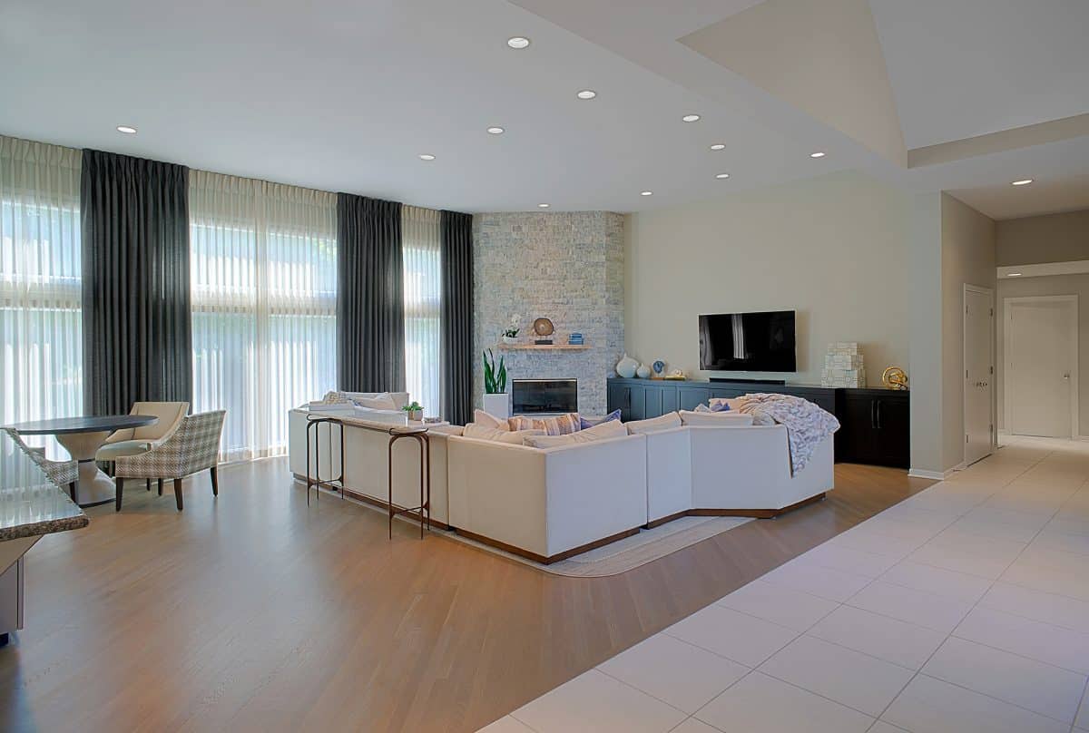 Residential Dining Room and Great Room, Highland Park, IL Stephanie