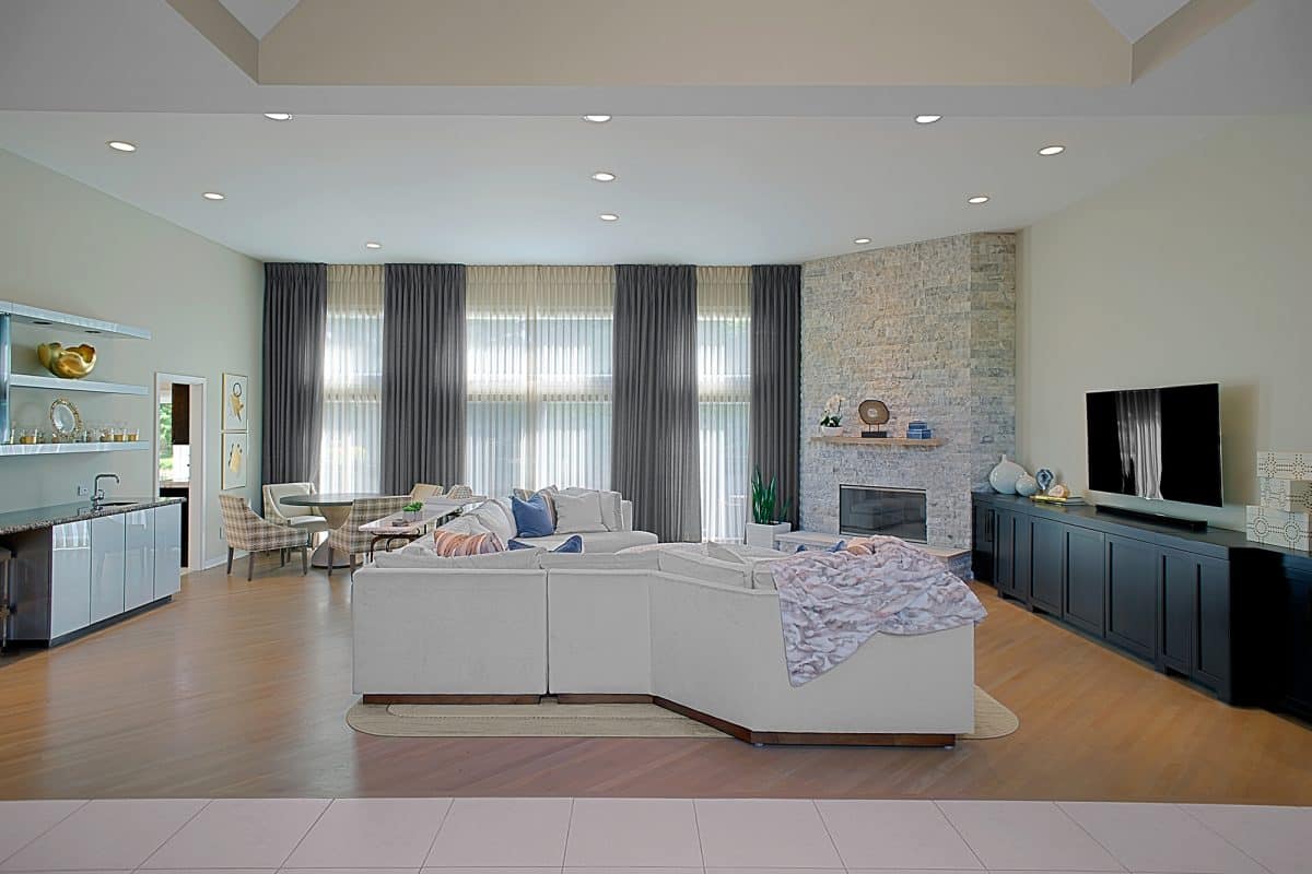 Residential Dining Room and Great Room, Highland Park, IL Stephanie